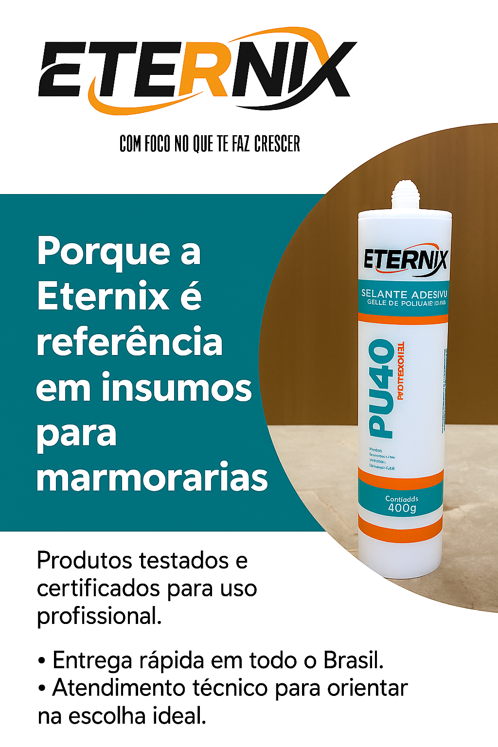Eternix — referência em insumos para marmorarias