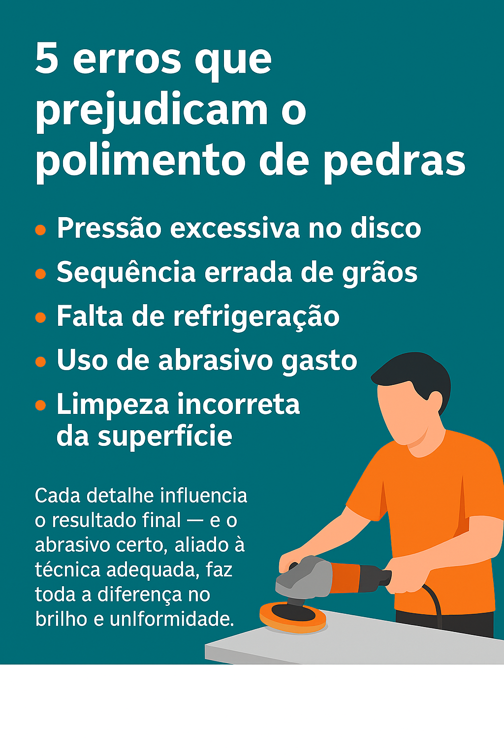 Erros comuns no polimento de pedras
